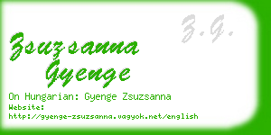 zsuzsanna gyenge business card